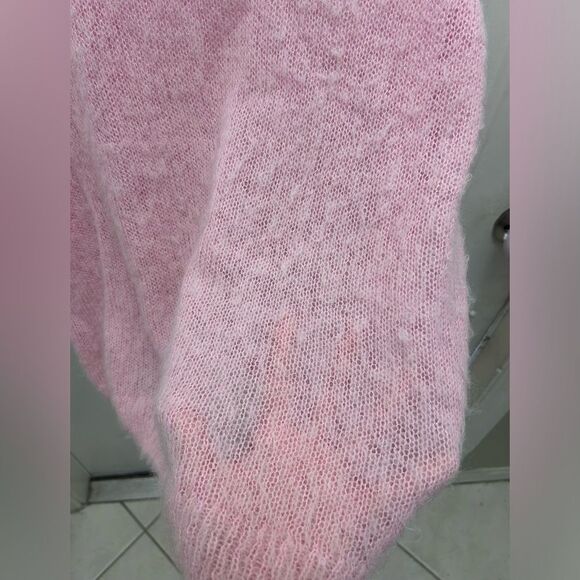 Gretchen Scott Women's Pink Wool Blend Fuzzy Sweater Size M - Picture 5 of 7